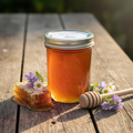 Raw Honey 1 Pint in Glass Jar - Product Image