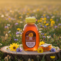 Raw Honey Squeeze Bottle in Wildflower Meadow